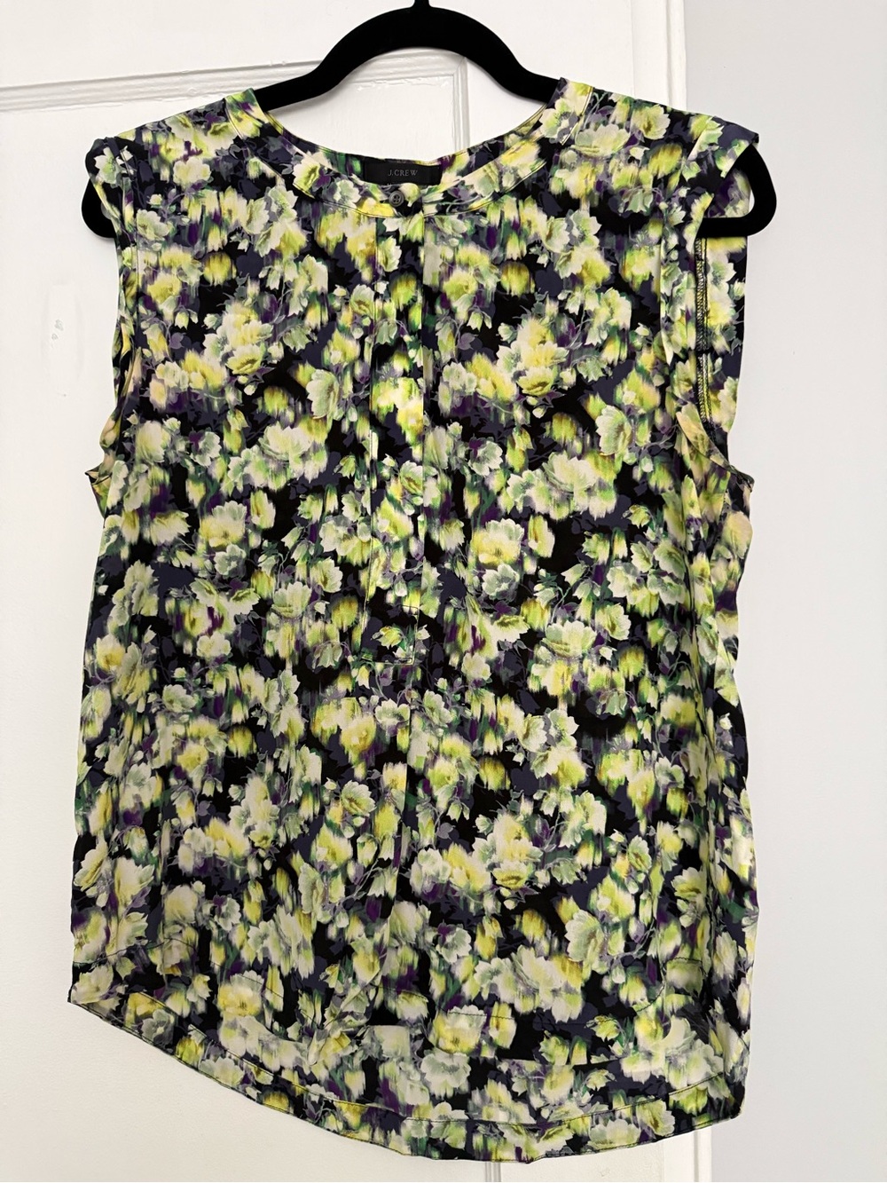 J.Crew 100% Silk Floral Sleeveless Blouse | Size 8